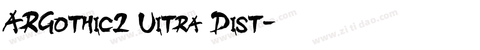 ARGothic2 Uitra Dist字体转换